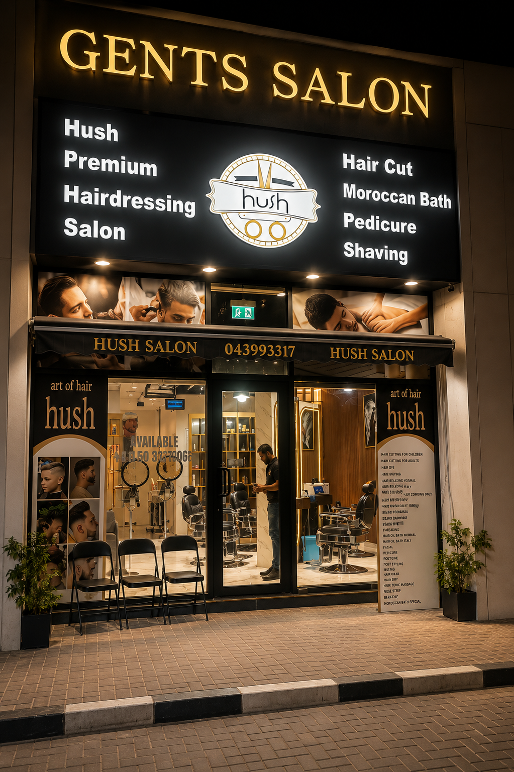Professional Hush salon storefront